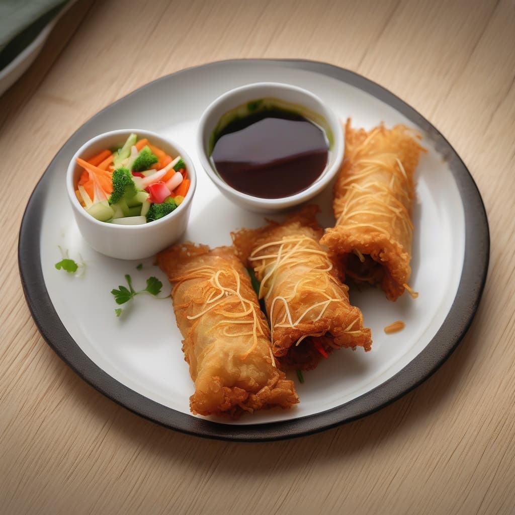 Chicken Egg Rolls (2 pcs with 1 Sauce)