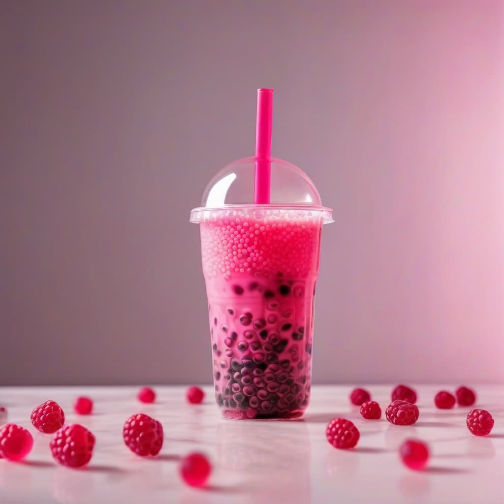 Raspberry Bubble Tea